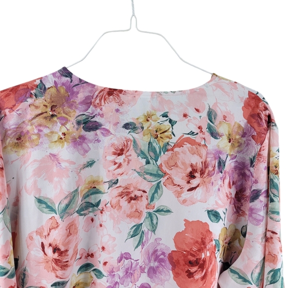 Serengeti 2X Top Blouse Womens Floral Tunic Pullover EUC - Picture 6 of 7